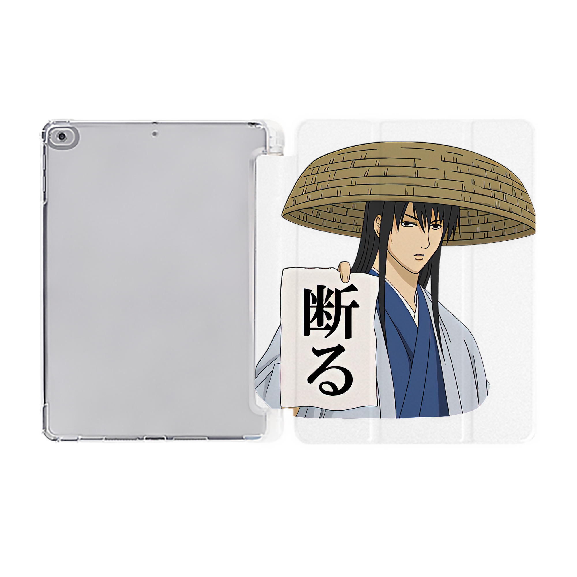 ぎんたま 坂田銀時（さかたぎんとき） 神楽 志村新八（しむら しんぱち） GINTAMA Sakata Gintoki Kagura Shimura Shinpachi IPad ケース ペン収納付き 三つ折りスタンド PUレザー×シリコン 対応機種9.5/10.5/10.9インチ